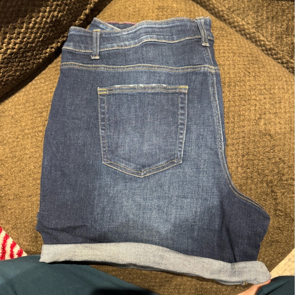 Edge Dark Blue Denim Jeans Shorts - Picture 4 of 4